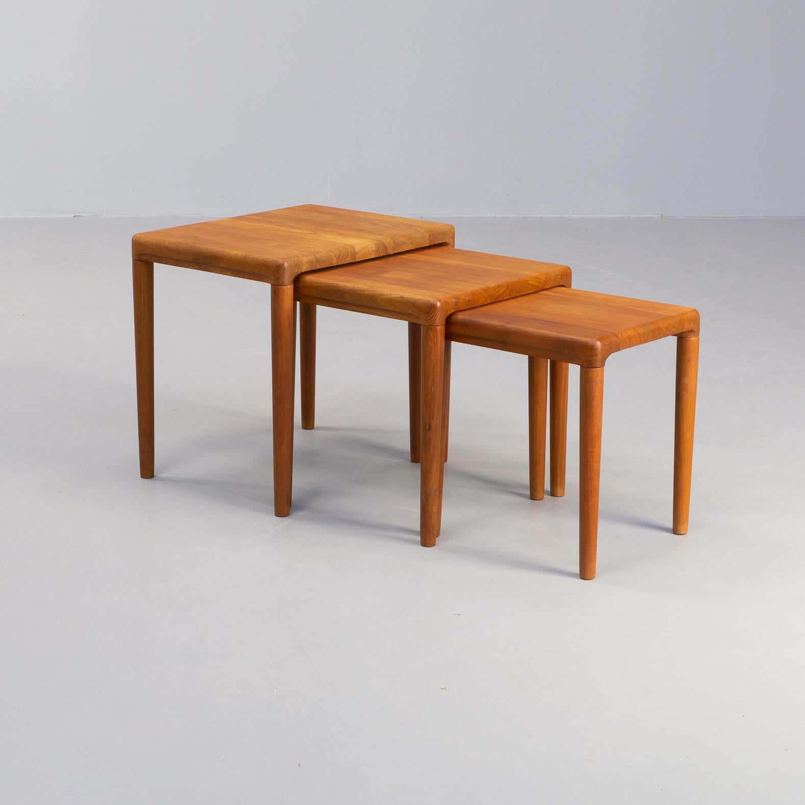 Danish 60s Teak Set of Nesting Tables for Dyrlund For Sale