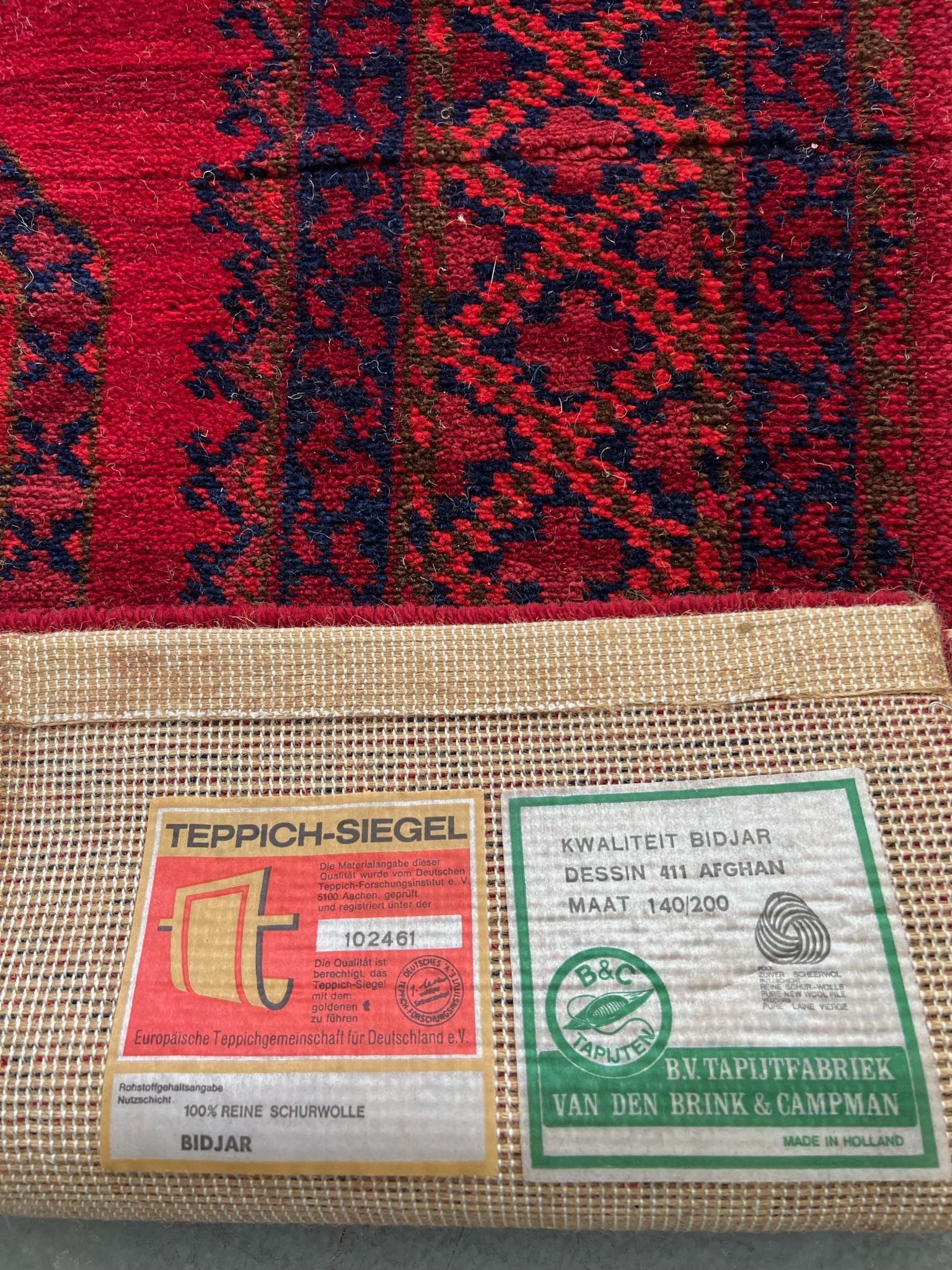 60's TEPPICH SIEGEL 8 Octagons Loop Pile UNUSED Mid Century Modern Afghan Rug im Angebot 7
