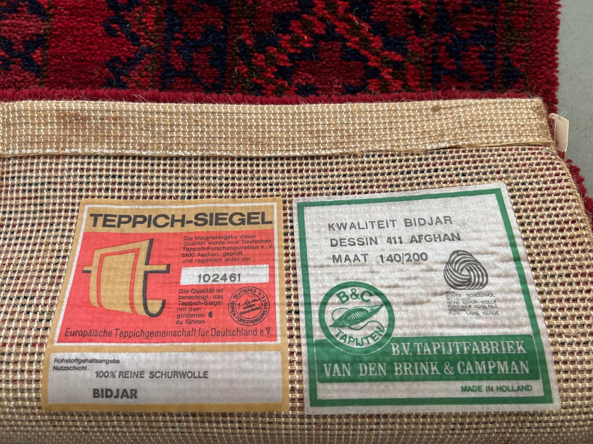 60's TEPPICH SIEGEL 8 Octagons Loop Pile UNUSED Mid Century Modern Afghan Rug im Angebot 8