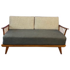 60
s Two-Tone Wood and Fabric Sofa 60
s Two-Tone Wood and Fabric Sofa