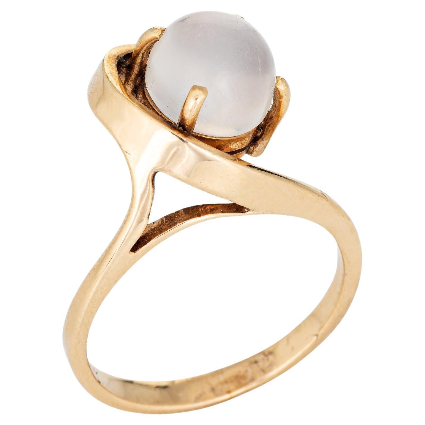 Vintage Sputnik Ring Cultured Pearl 14k Yellow Gold Estate Fine Jewelry
