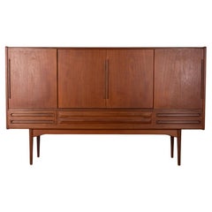  1960s Vintage Teak Wood Highboard Design J. Andersen for Uldum