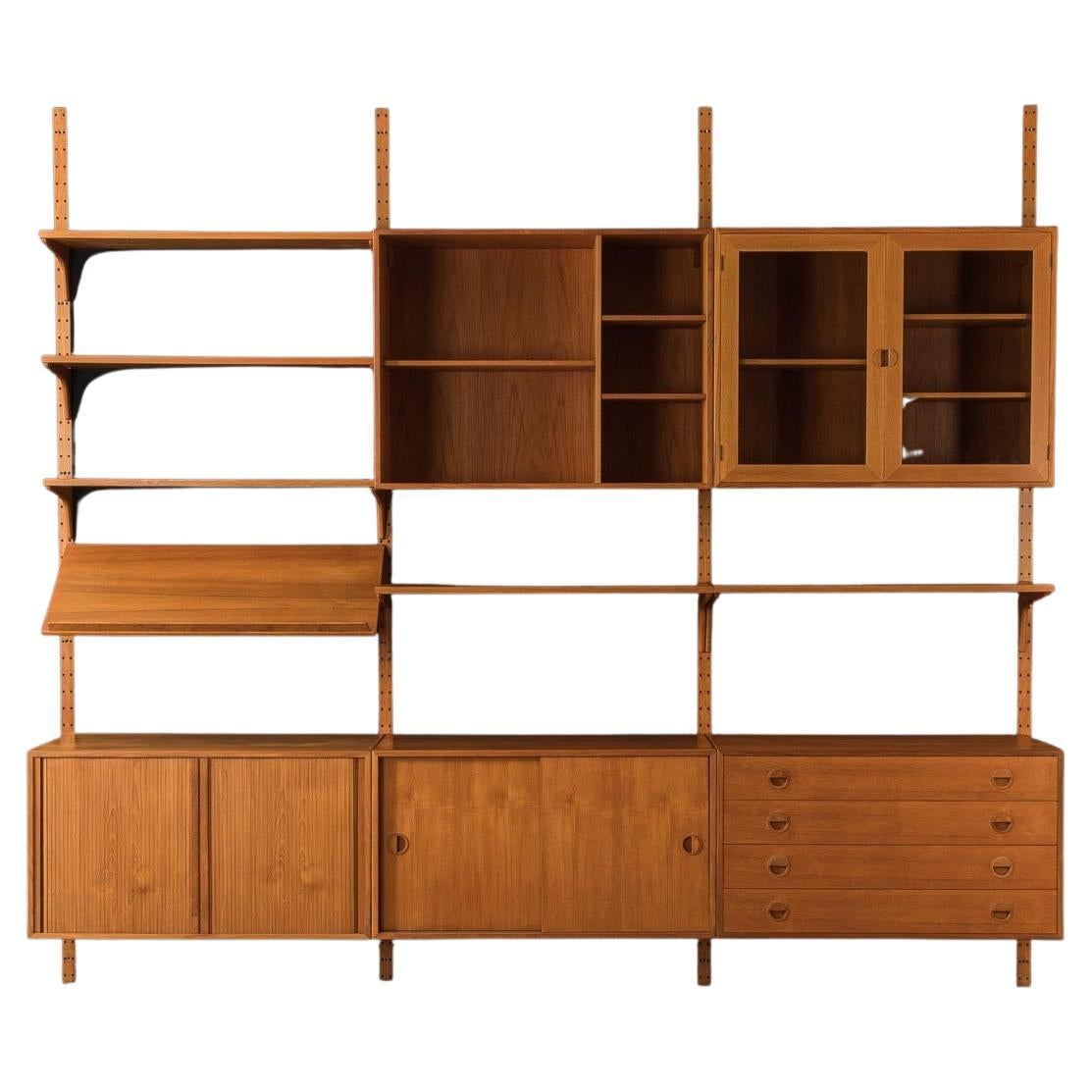 60s Wall Shelving System by HG Furniture, with Showcase, Magazine Rack, Drawers