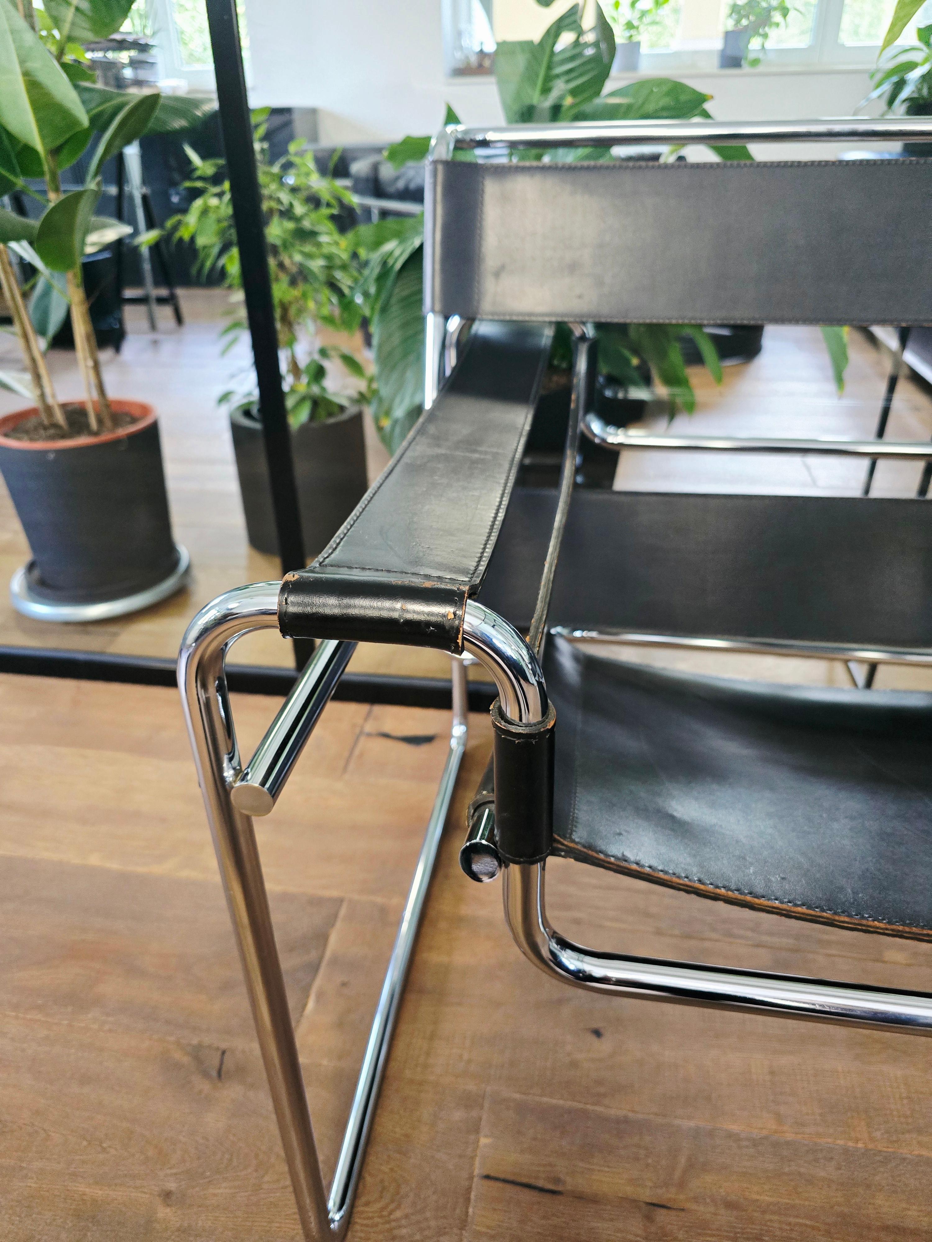 60er Jahre Wassily Stuhl von Marcel Breuer für Gavina (Original) (Italienisch) im Angebot