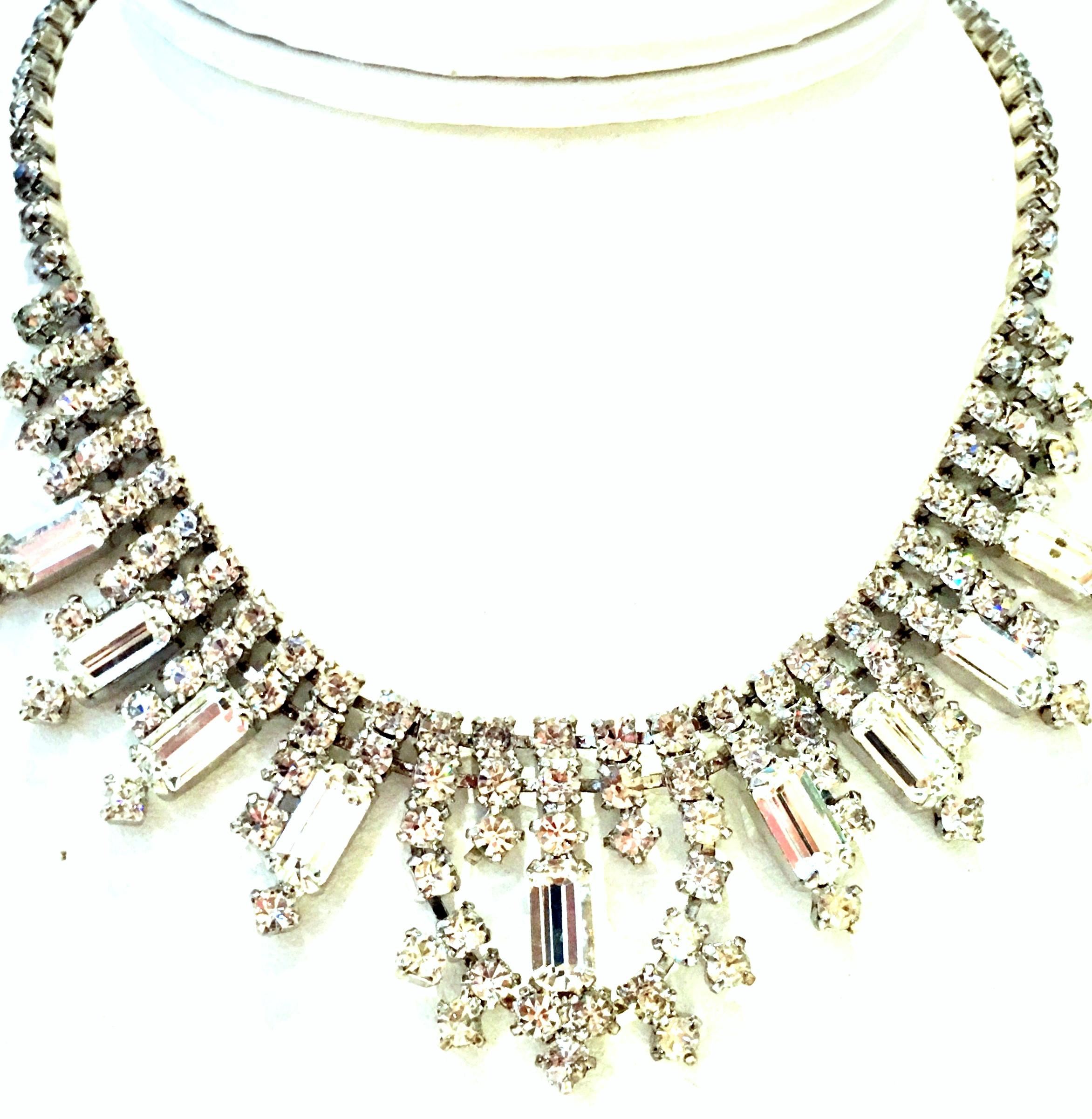 crystal diamond necklace