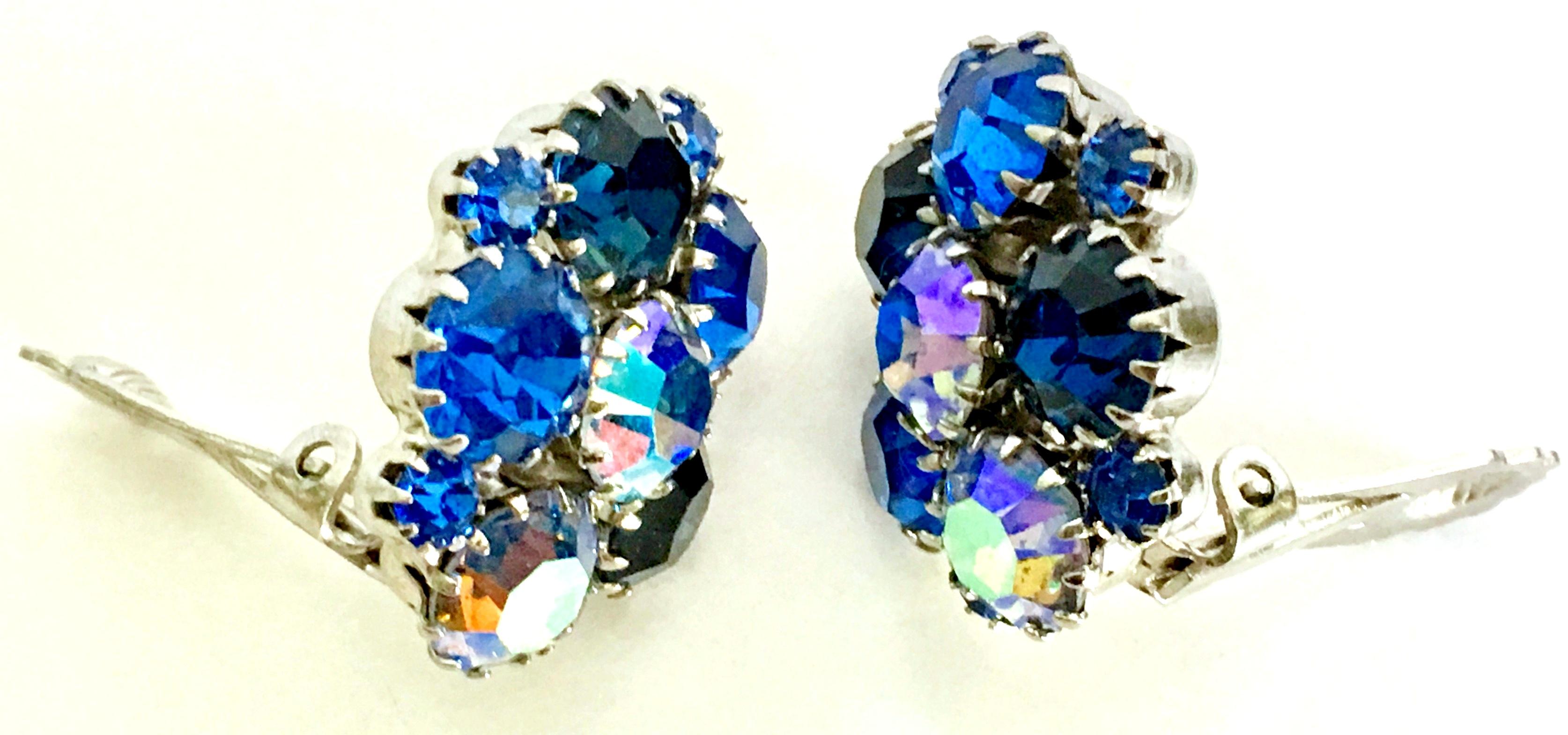 60'S Weiss Style Silver & Swarovski Crystal Brooch & Earrings Set/3 For Sale 6