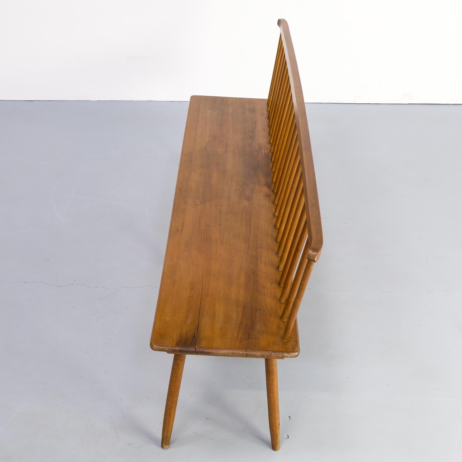 Wood 1960s wooden Bench for Bund For Sale