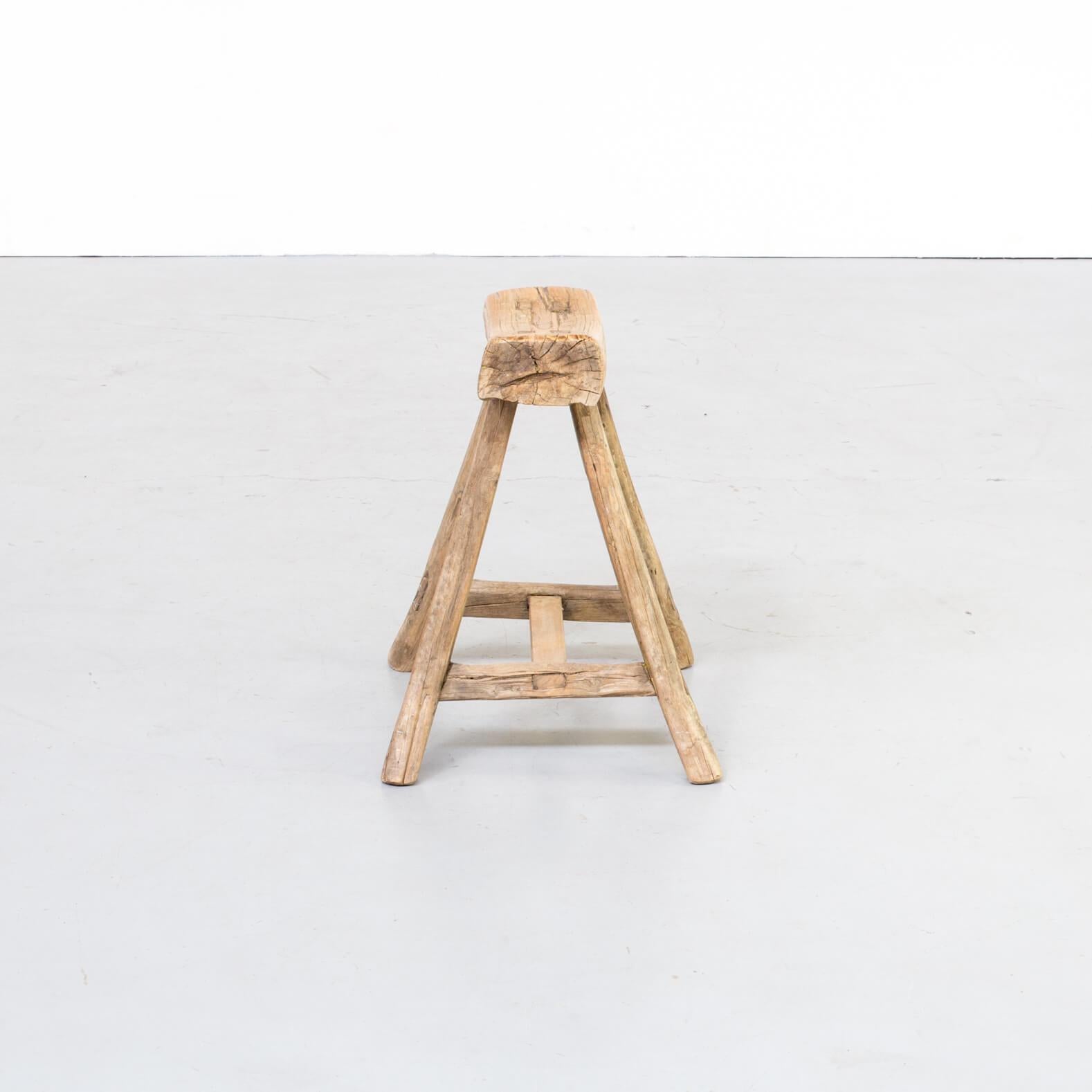 Is it a wooden stool or a chopping block? In the past, people sometimes used a small heel stool to decapitate poultry. That seems crude but in those times it was a very common property for people who had poultry at home for their own consumption.