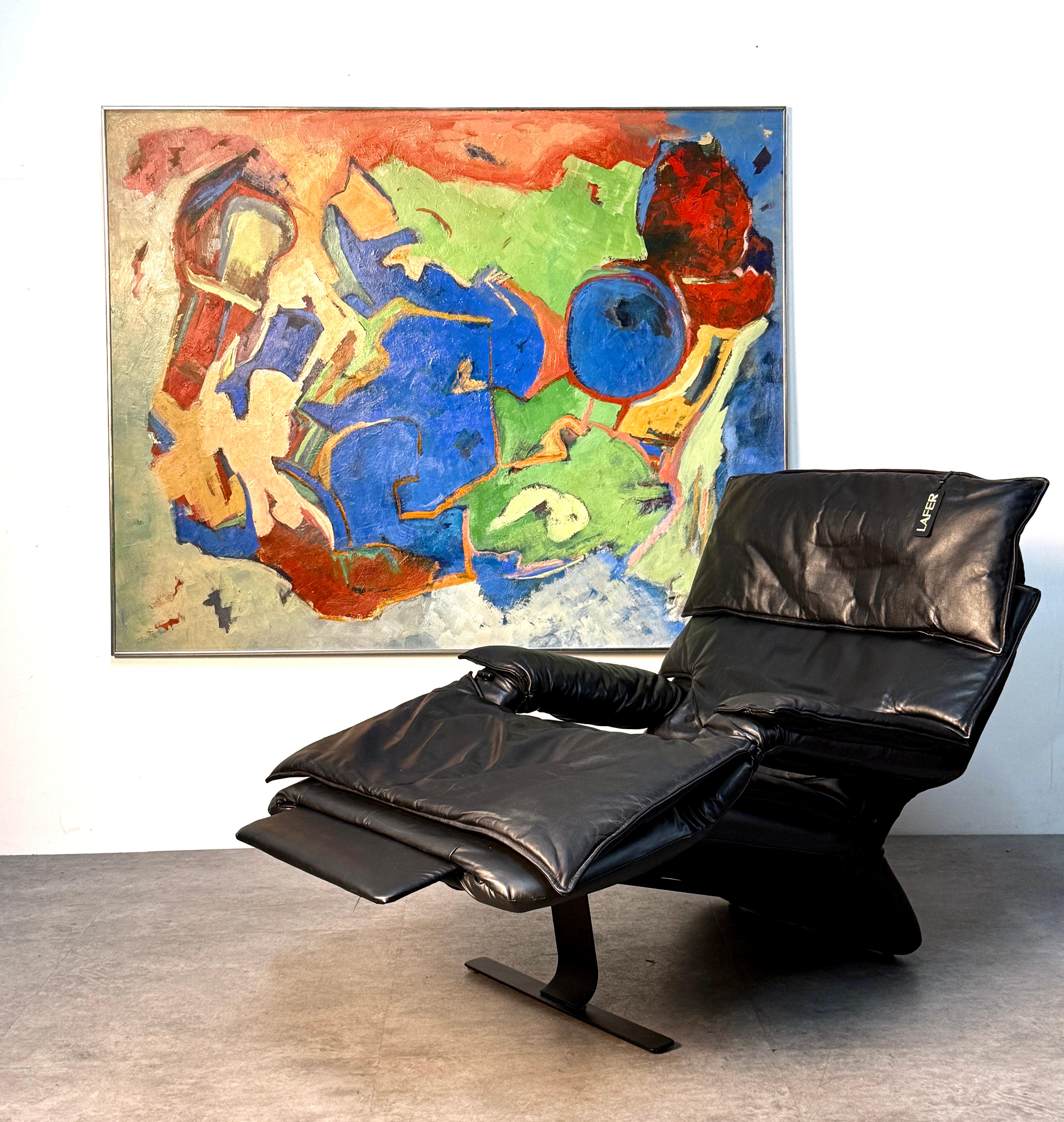 Américain Grande peinture à l'huile abstraite moderne mi-siècle moderne, 60x48, années 1960 en vente