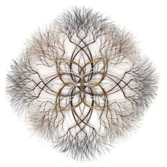 60"x60" Metal Wall Sculpture in Brass, Stainless, and Bronze #654 60"x60" Metal Wall Sculpture in Brass, Stainless, and Bronze #654