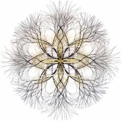 60"x60" Metal Wall Sculpture in Stainless, Bronze and Brass #736