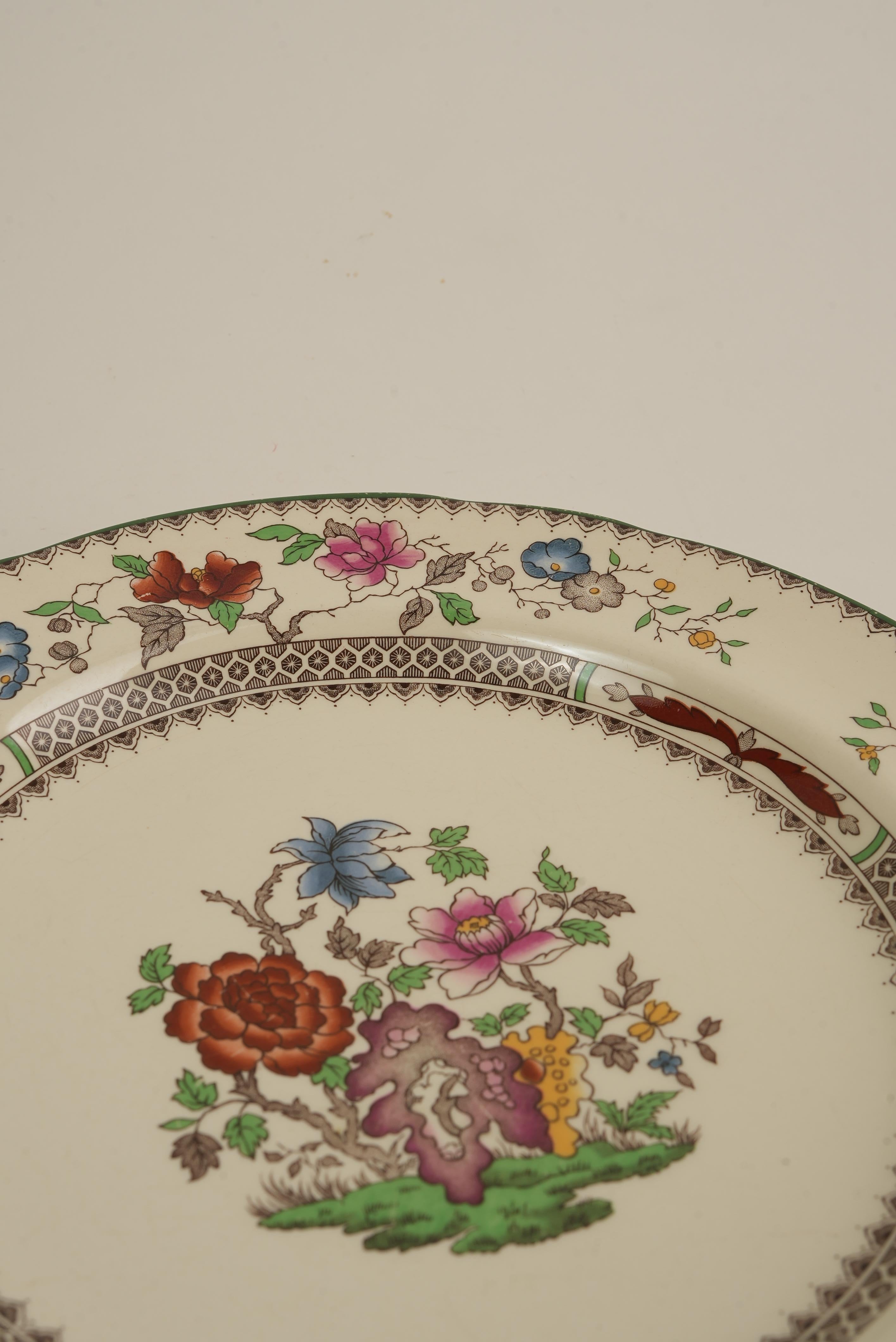 61-teiliges Tafelservice mit chinesischem Rosenmuster von Spode im Angebot 8
