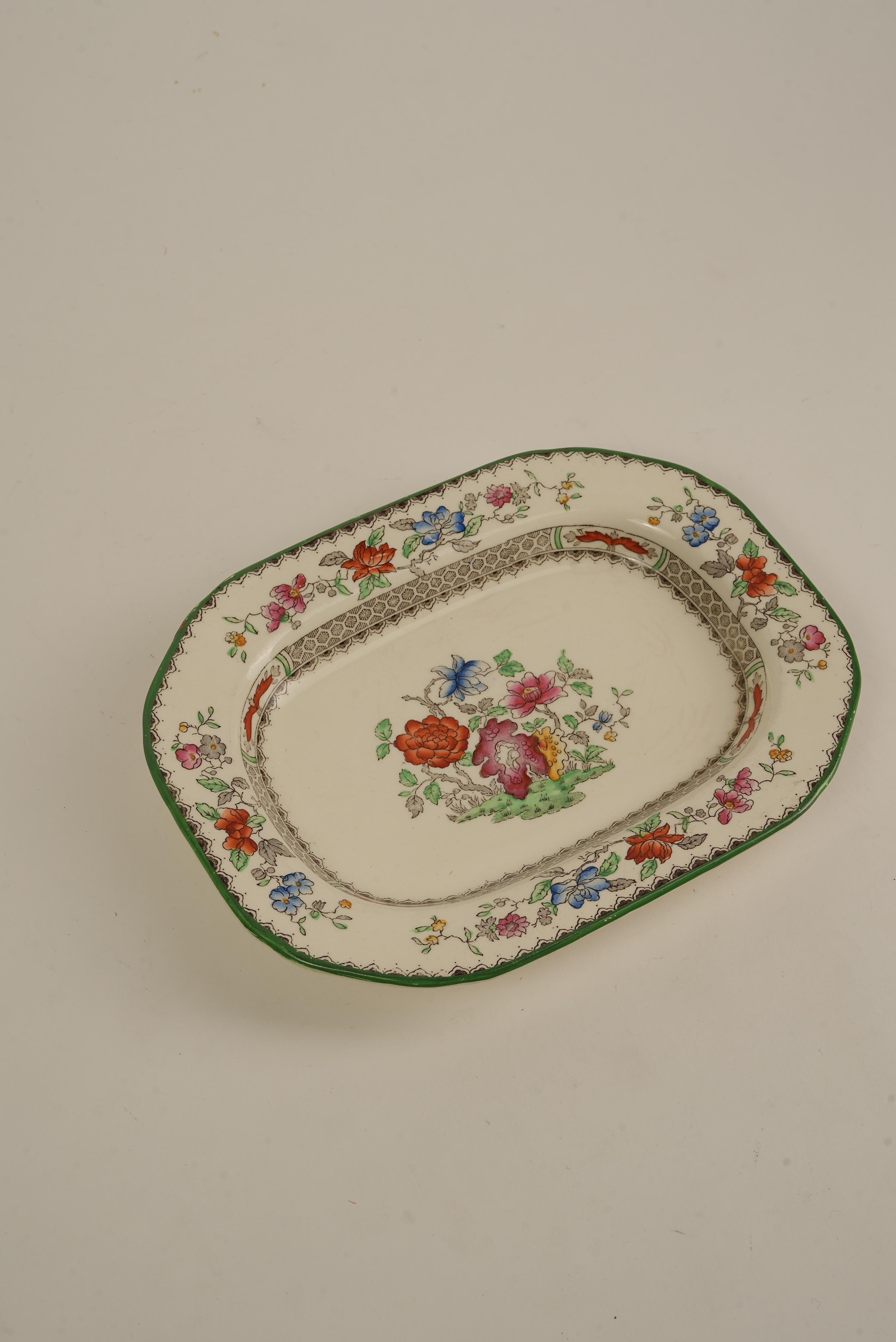 61-teiliges Tafelservice mit chinesischem Rosenmuster von Spode im Angebot 9