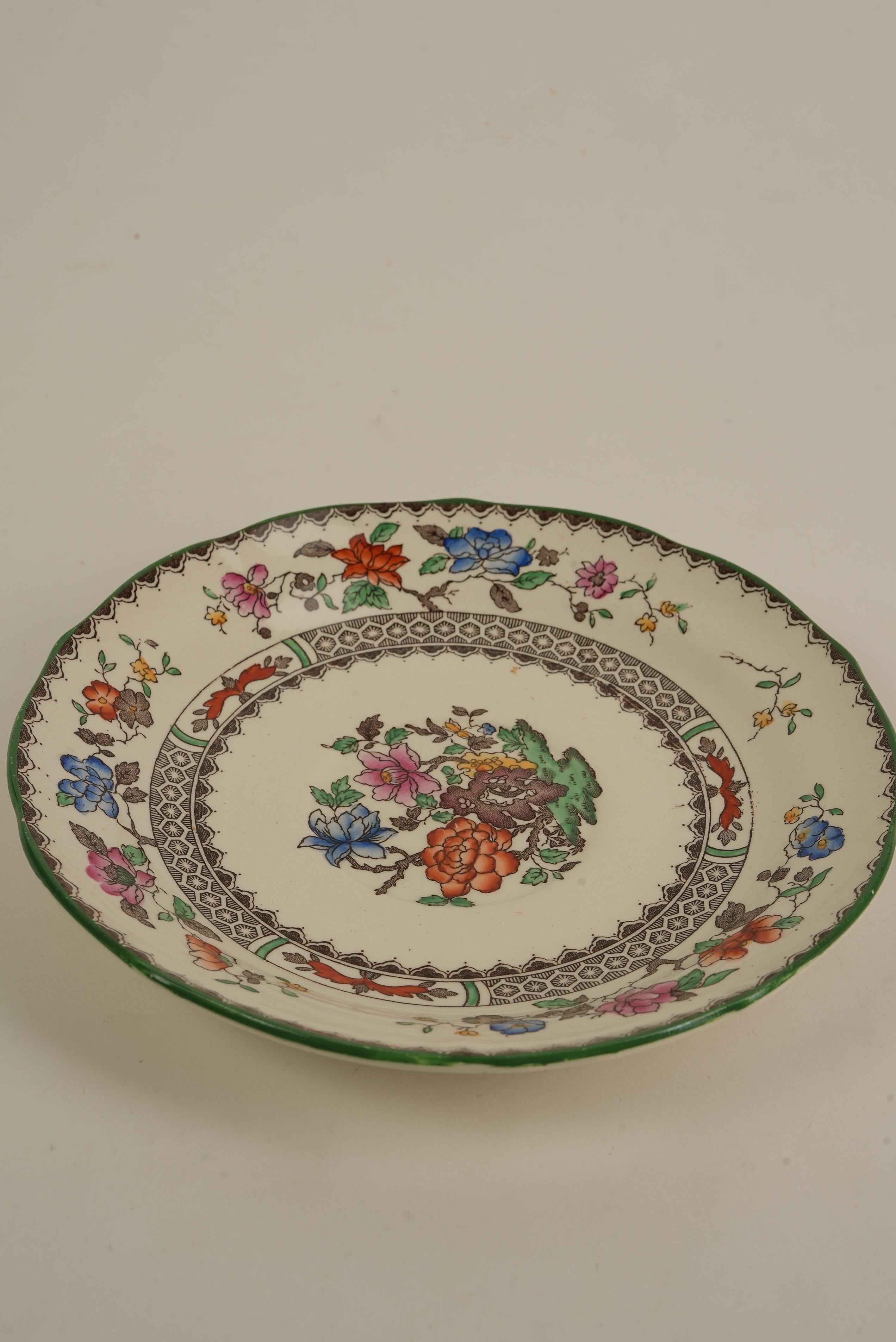 61-teiliges Tafelservice mit chinesischem Rosenmuster von Spode im Angebot 11