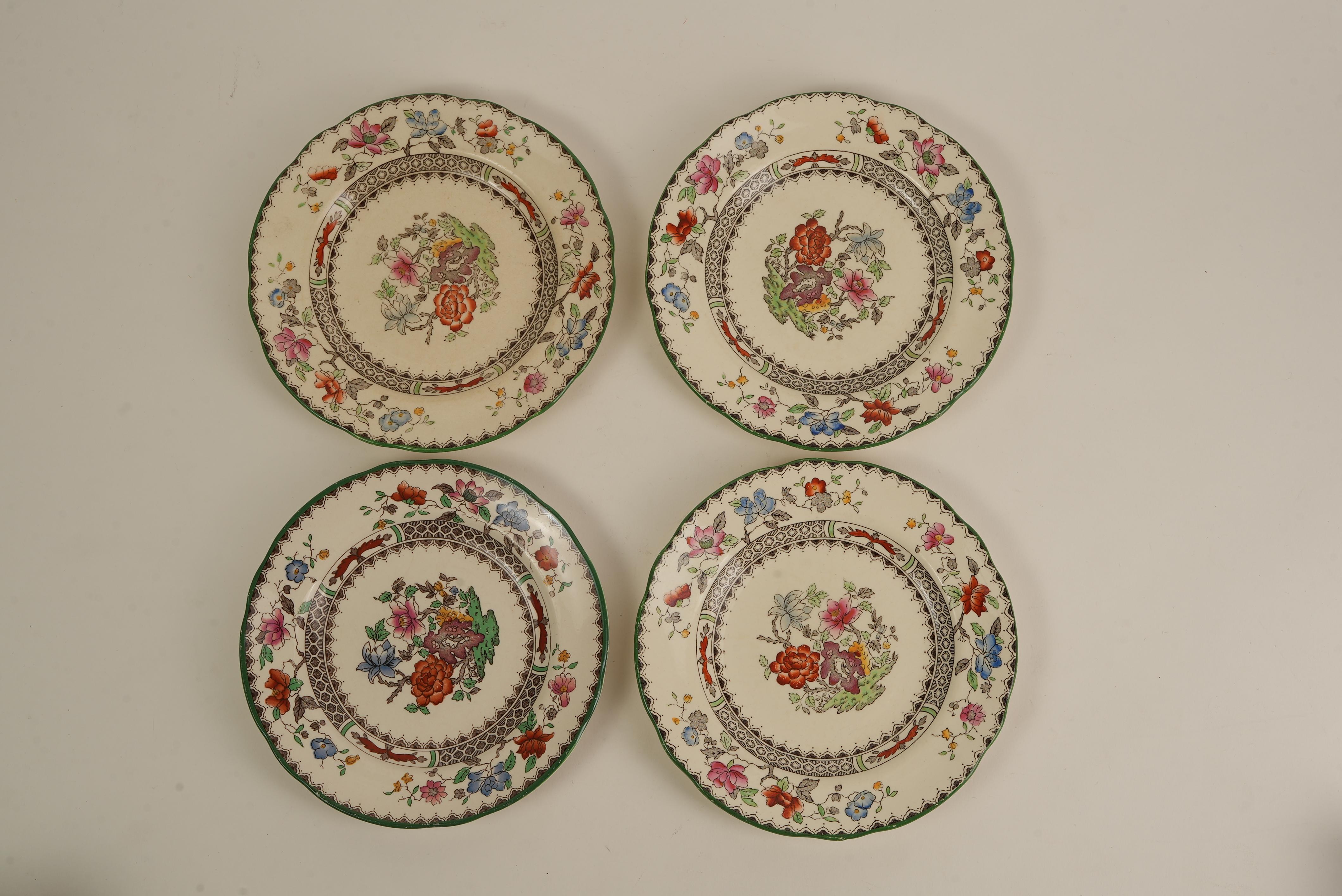 61-teiliges Tafelservice mit chinesischem Rosenmuster von Spode im Angebot 12