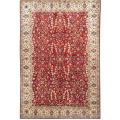 6'1" x 9' Hereke Hand-Knotted Wool Rug – Afghan Classic Floral Area Rug
