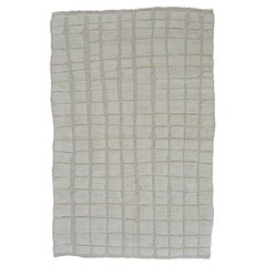 6’1” x 9’7.5” Columba Ivory Handmade Moroccan Wool Beni Ouarain Rug