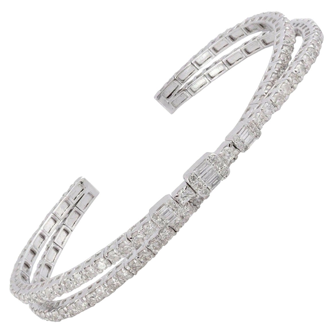 Bracciale in oro 14 carati con diamante da 6,10 carati