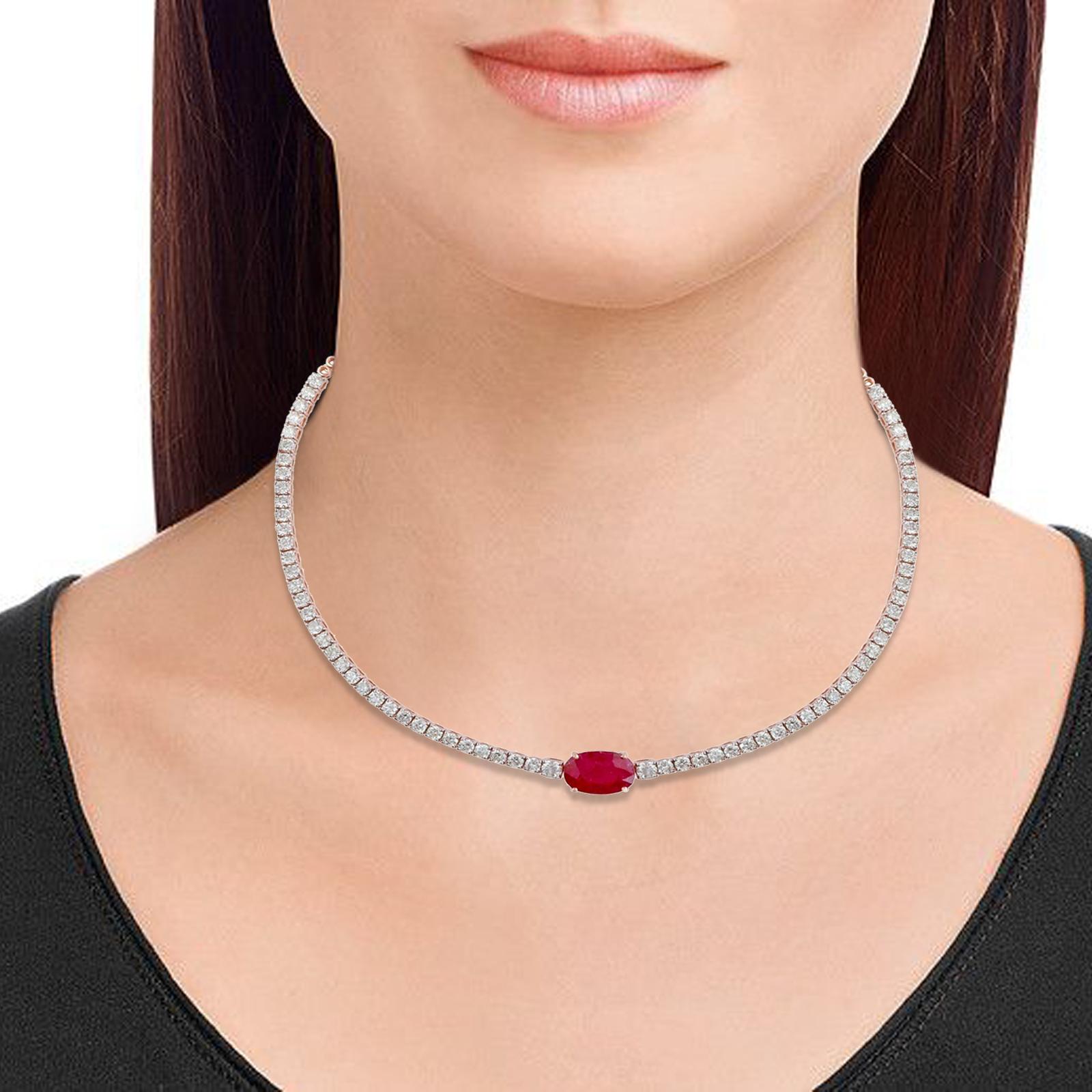 diamond ruby choker