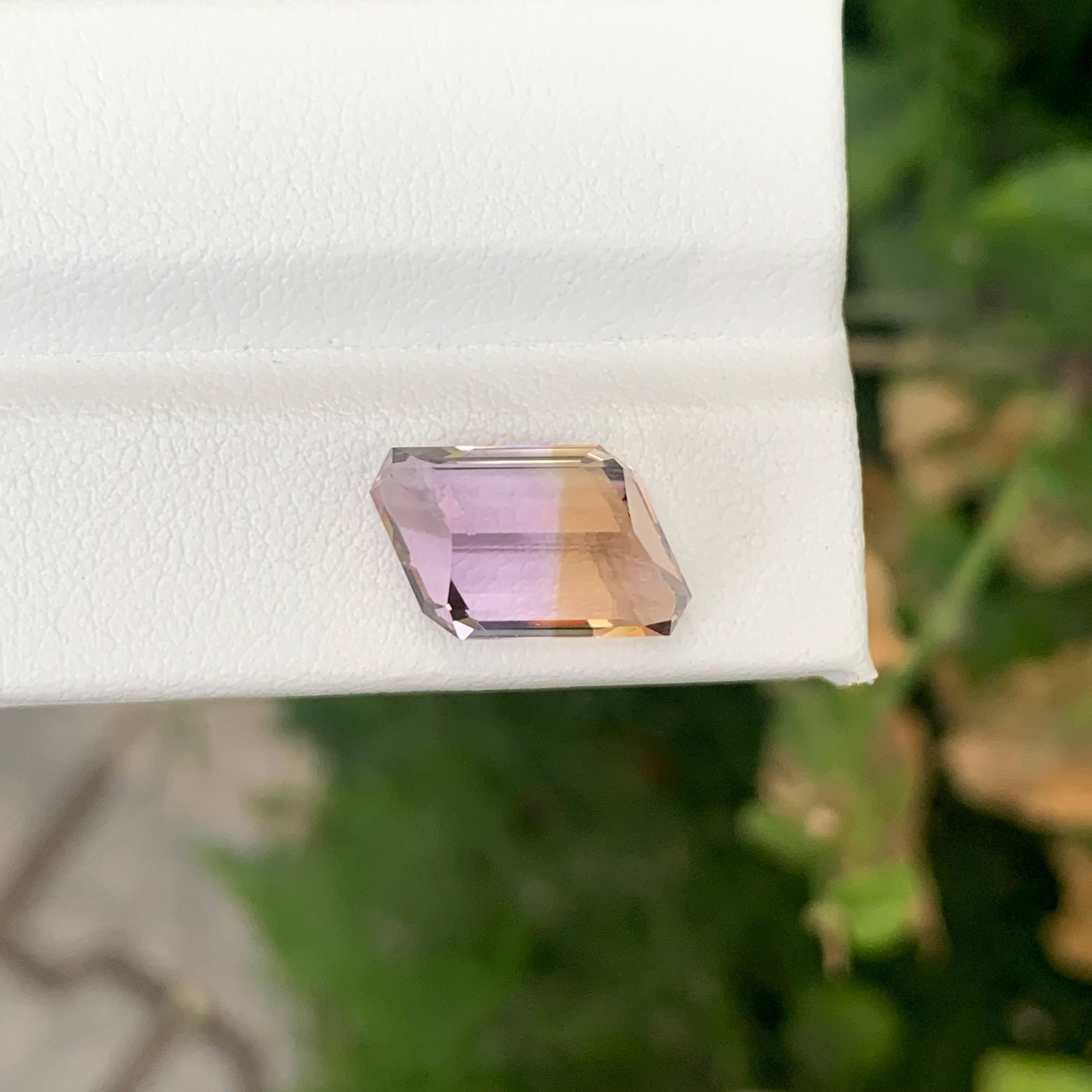 6,10 Karat Natürliche Lose Bi Color Exquisite Fancy Cut Ametrine Bolivianischer Edelstein im Angebot 4