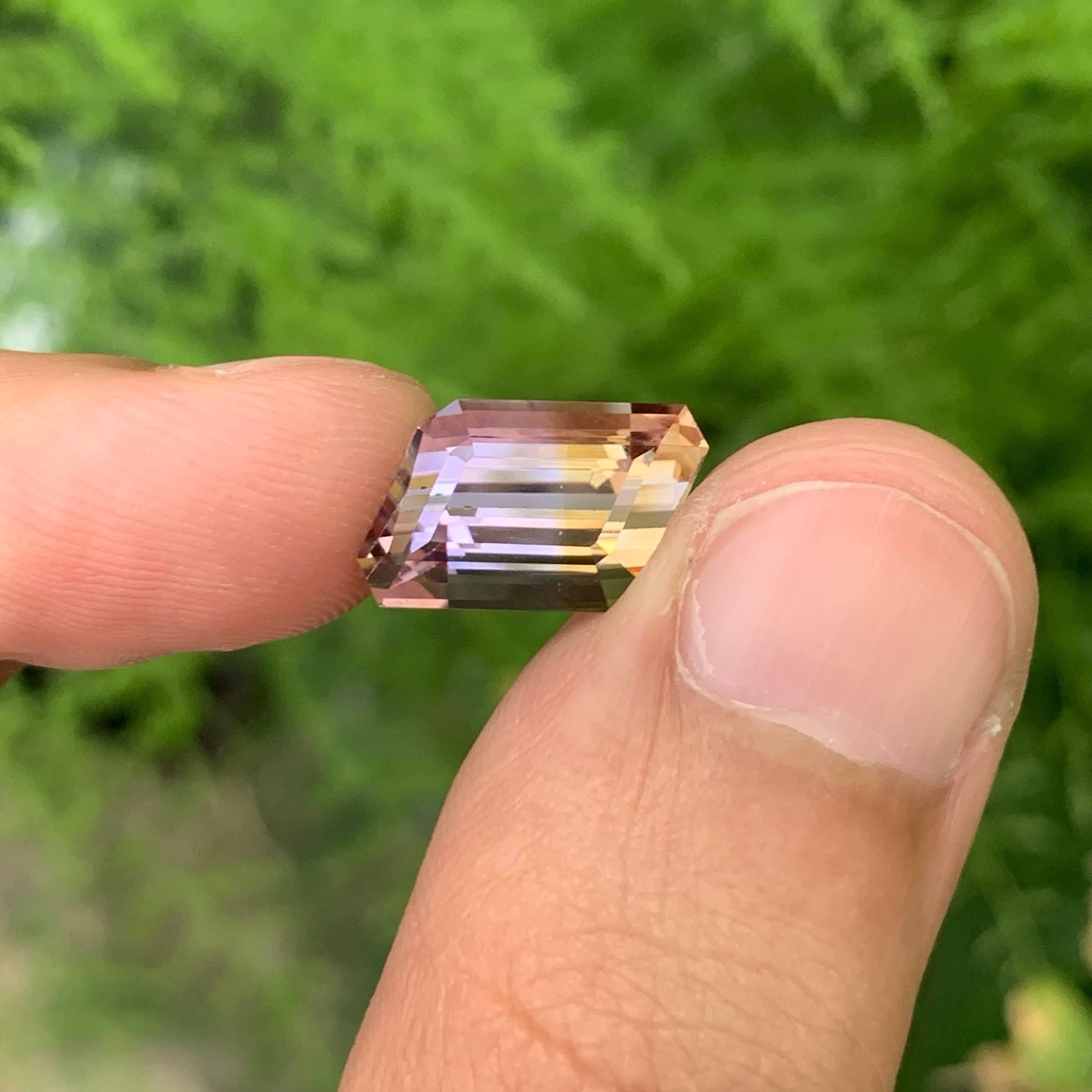 6,10 Karat Natürliche Lose Bi Color Exquisite Fancy Cut Ametrine Bolivianischer Edelstein im Angebot 5