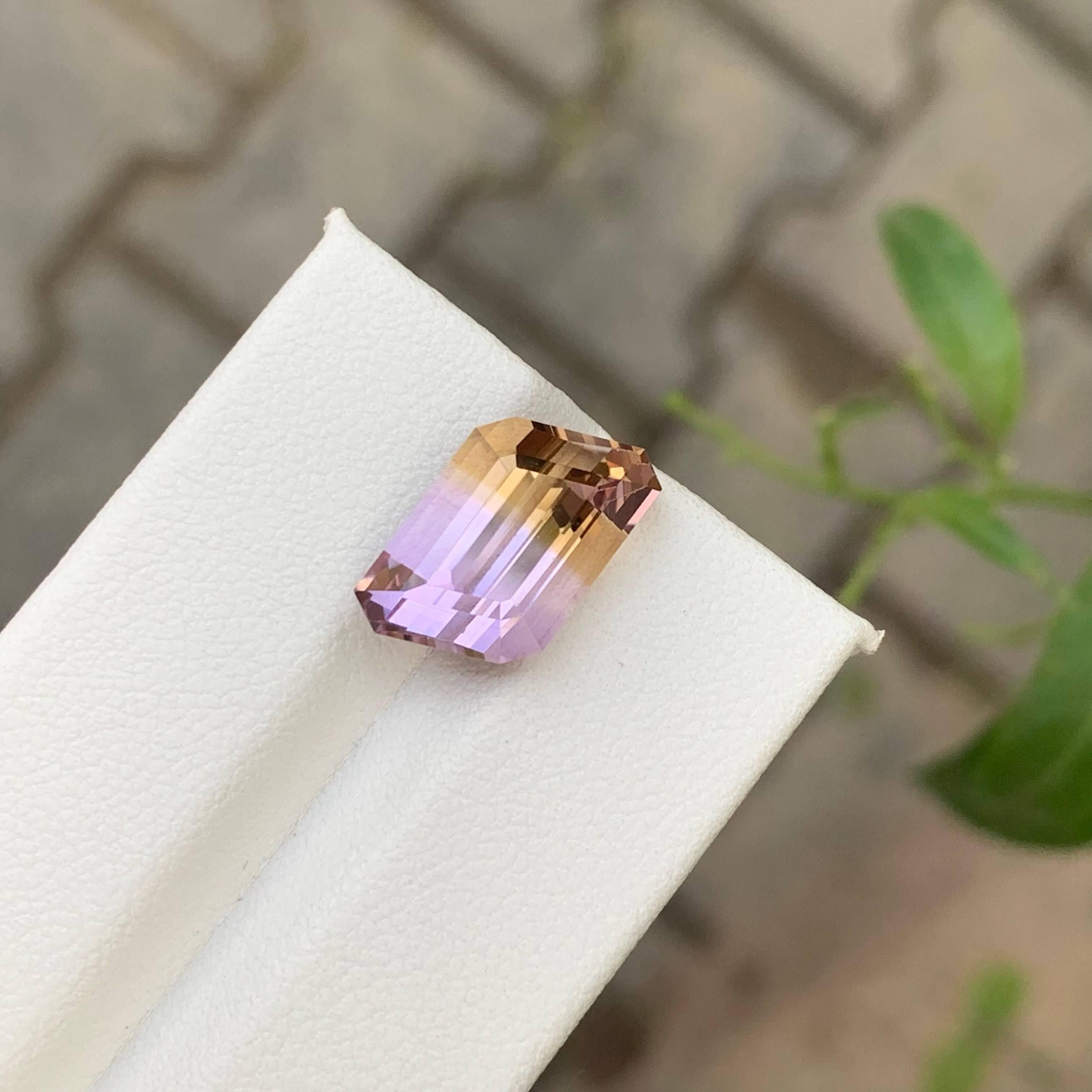 6,10 Karat Natürliche Lose Bi Color Exquisite Fancy Cut Ametrine Bolivianischer Edelstein im Angebot 2