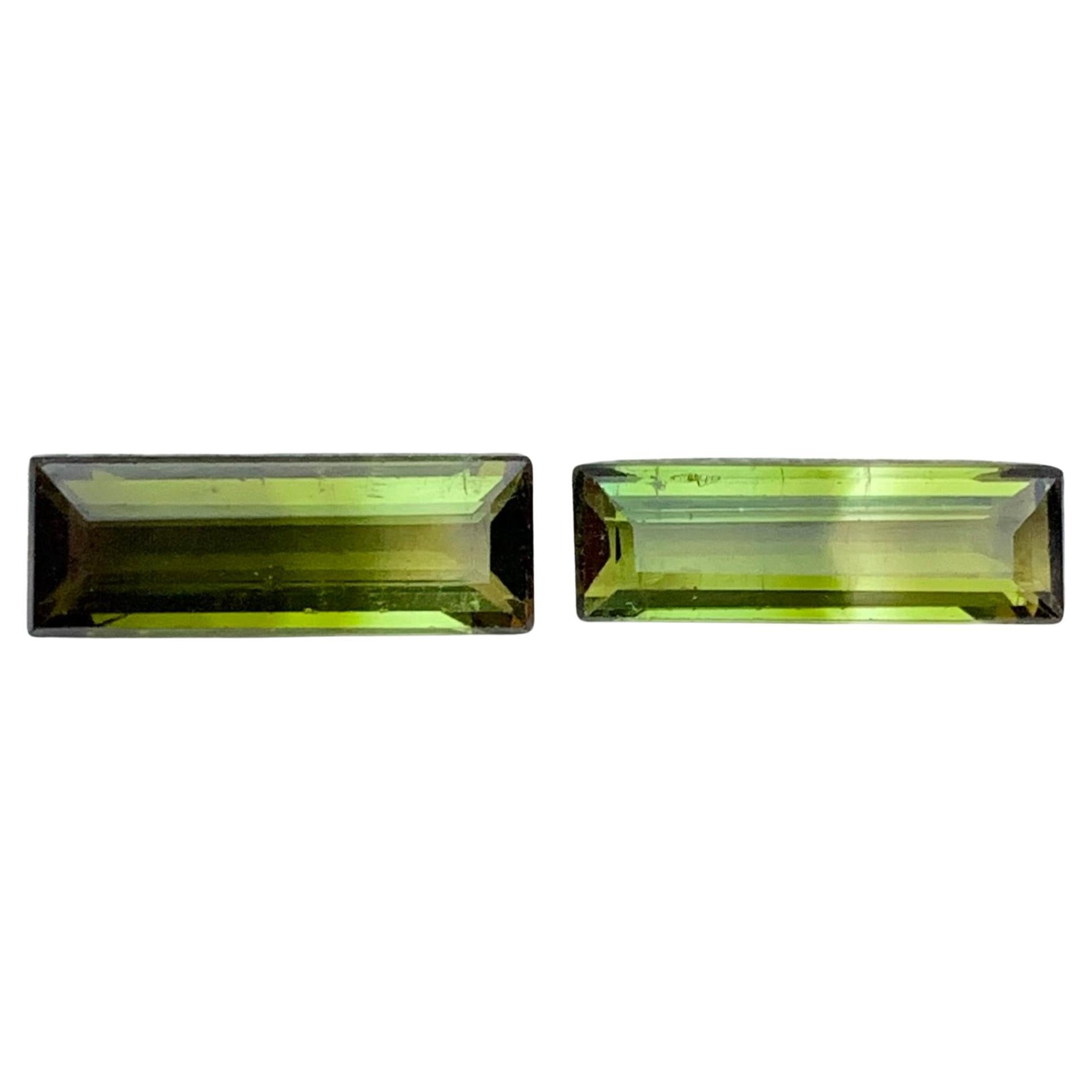 6.10 Quilates Turmalina Natural Suelta Bicolor Forma Esmeralda Gema Para Joyería