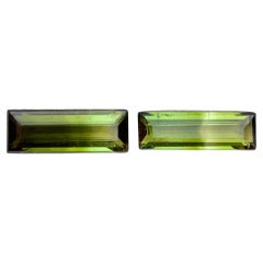 6.10 Quilates Turmalina Natural Suelta Bicolor Forma Esmeralda Gema Para Joyería