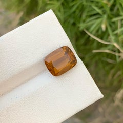 6.10 Carat Natural Loose Brown Citrine Cushion Shape Gem For Jewellery Making