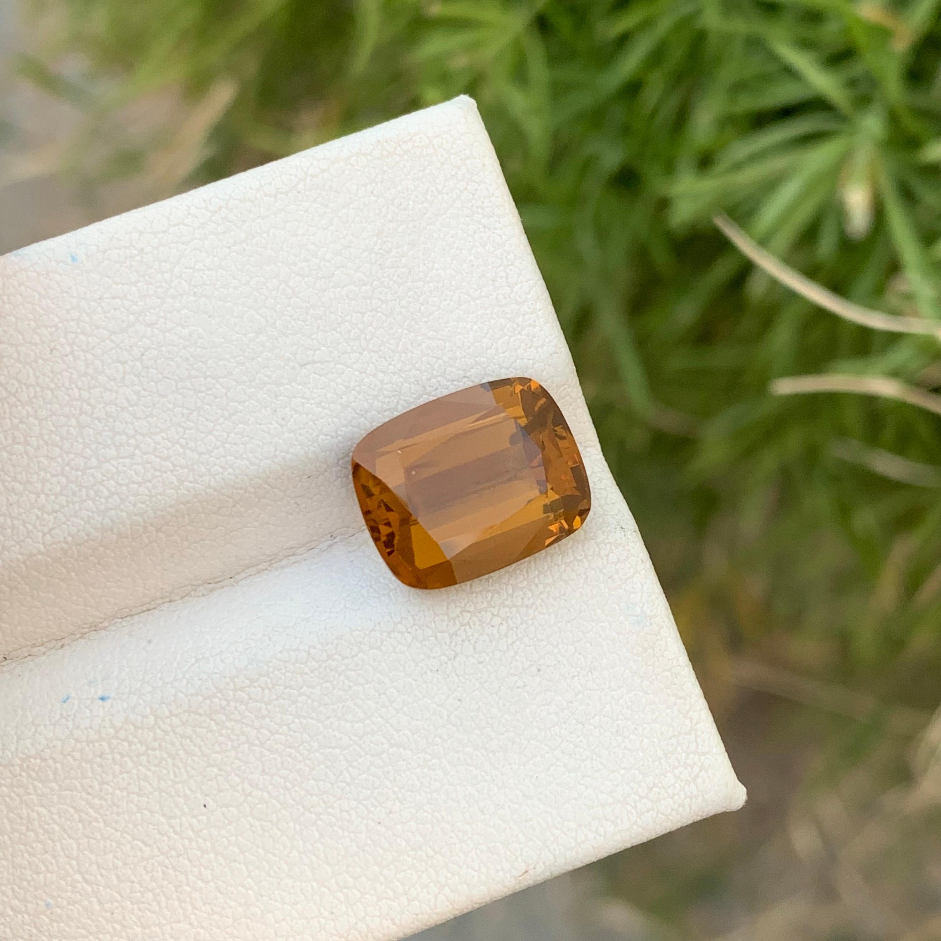 Cushion Cut 6.10 Carat Natural Loose Brown Citrine Cushion Shape Gem For Jewellery Making  For Sale