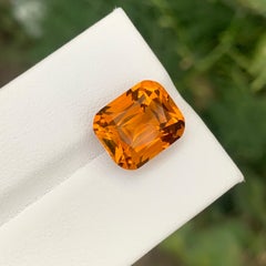 6.10 Carat Natural Loose Madeira Citrine Cushion Cut Gemstone