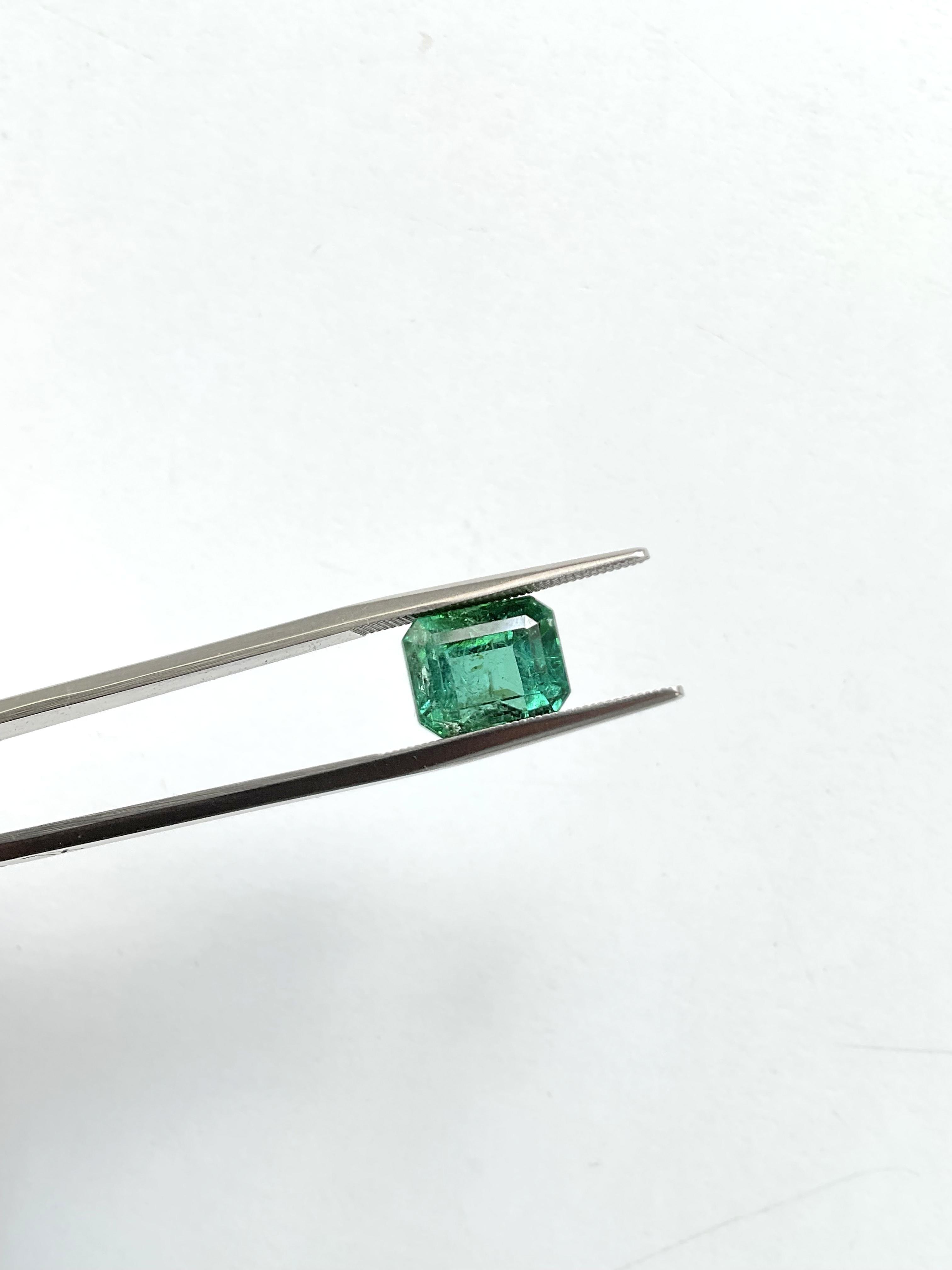 6.10 Karat grüner Turmalin achteckig facettiert geschliffener Stein Top Qualität Natürlicher Edelstein für Damen oder Herren im Angebot