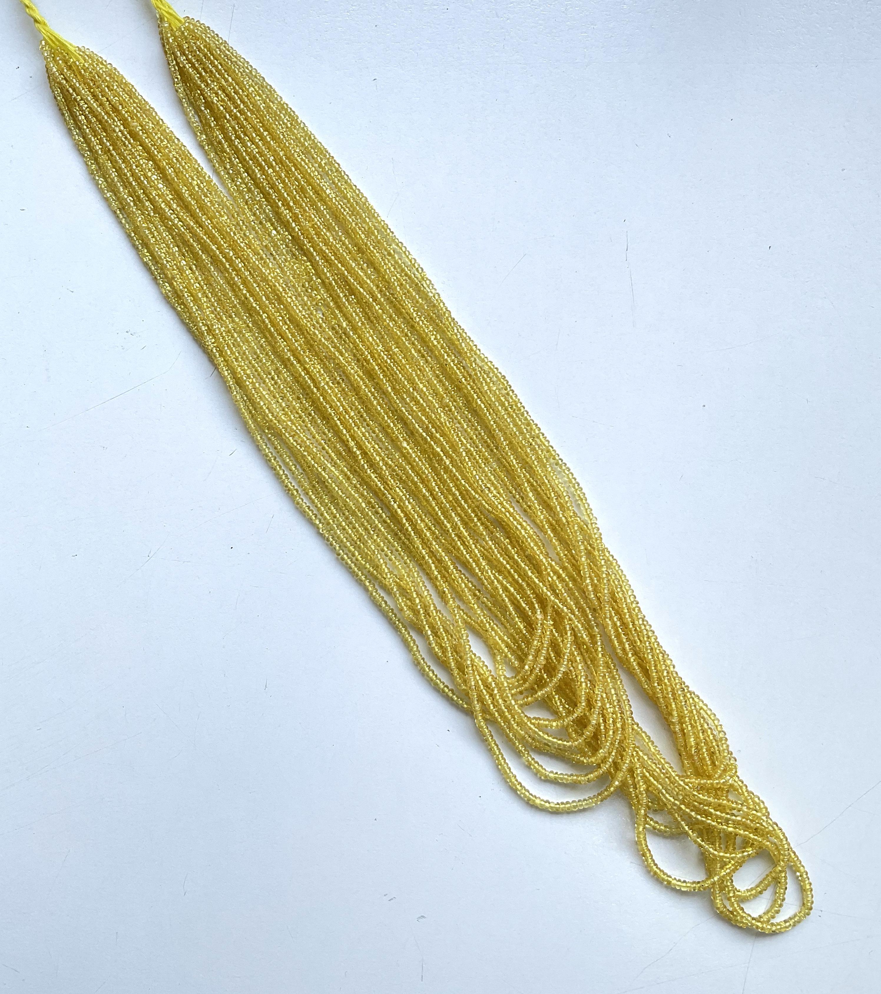 610.00 Carats Yellow Sapphire heated beads top quality Natural Gemstone Necklace

Gemstone - Sapphire
Weight -  610.00 carats 
Shape - beads
Size - 2 to 3 MM
Quantity - 16 line
