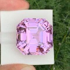 61.05 Carat Natural Loose Hot Pink Kunzite Stone Asscher Cut Afghan Gemstone