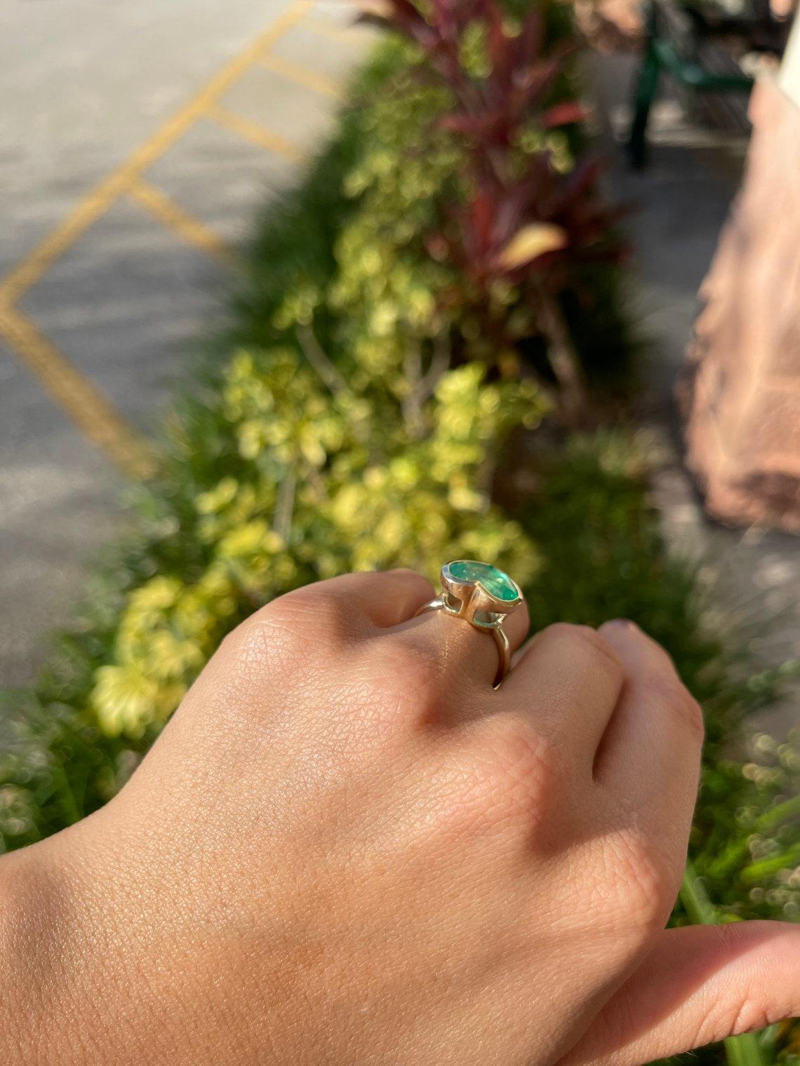heart emerald ring