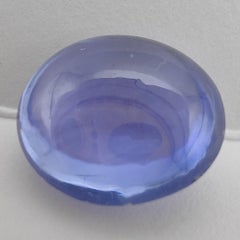 6,11 Karat IGI-zertifizierter natürlicher Sri Lanka Oval Cabochon Violett Blauer Saphir
