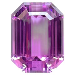 61.11 Carats Kunzite Natural Octagon Cut Stone Top Fine Color Quality Gemstone