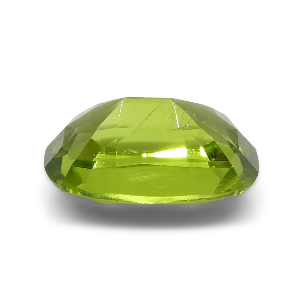 6.11ct Coussin  Péridot vert jauneâtre en vente 6