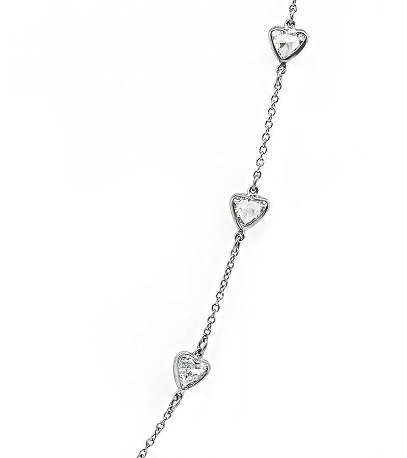 Cuore Collana con diamanti da 6,11 ct. in vendita