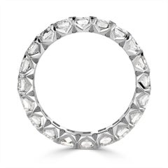6.11ct Emerald Cut Diamond Eternity Band in 18k White Gold