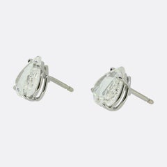 6.12 Carat Heart-Cut Diamond Earrings