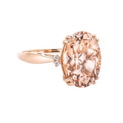Sunita Nahata Morganit 6.12ct. Fancy Ring aus 18KRG mit Diamant.