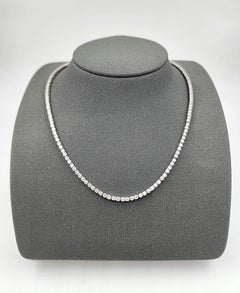 Collar de tenis con diamantes de 6,12 quilates y 4 puntas