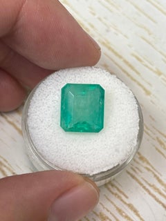 6,13 Carati 11,5x10,3 Smeraldo colombiano verde pastello - Taglio smeraldo maggio