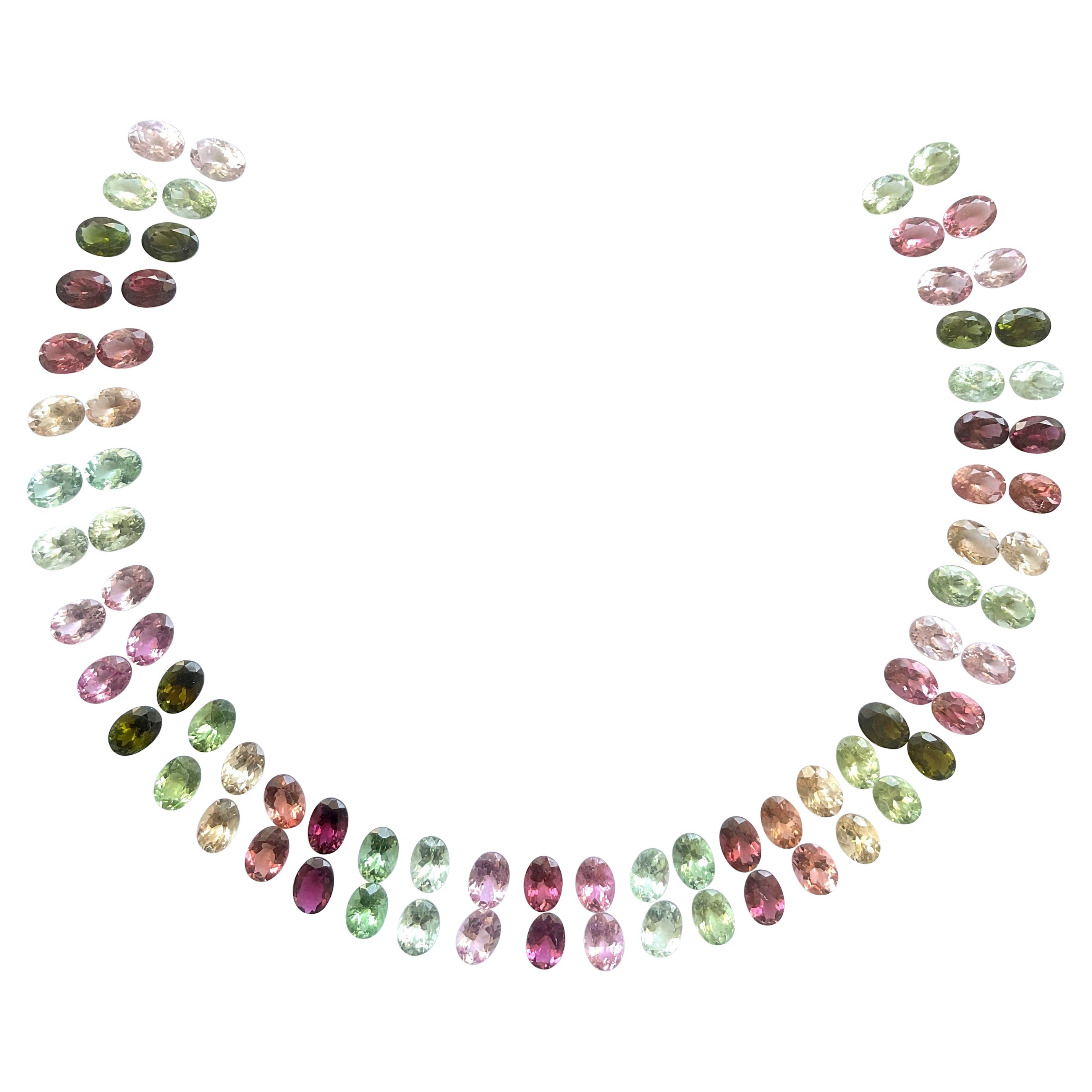 61,32 Karat 5x7 MM Oval Turmalin Layout Suite Facettierte Schliff Steine Natursteine