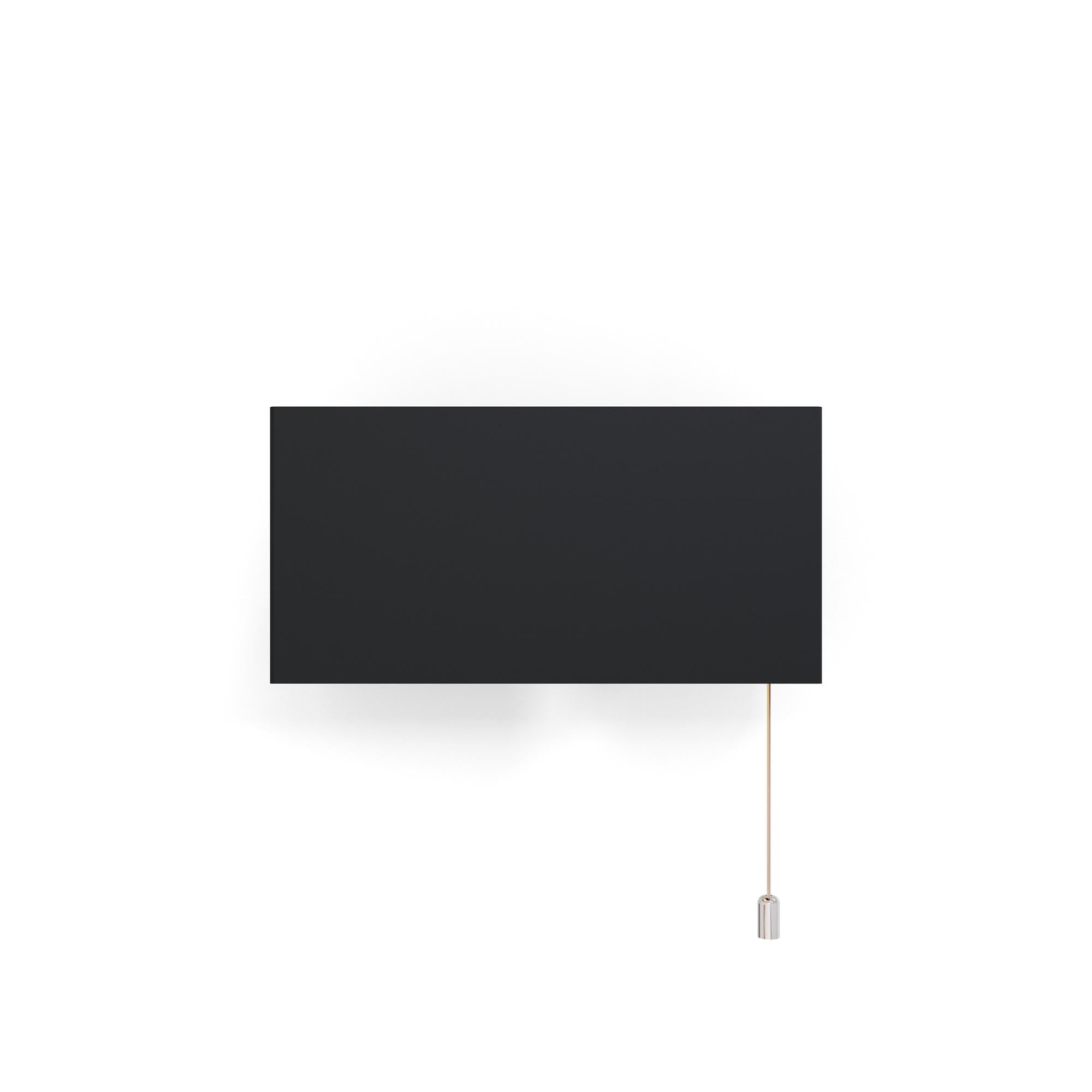 Postmoderne Lampe murale 6135PM noire avec interrupteur à mini-poignée par Disderot en vente