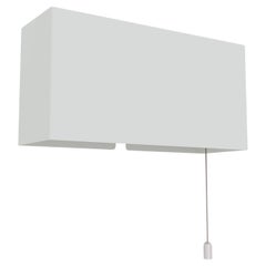 Lampe murale 6135PM blanche avec mini interrupteur à tirette par Disderot