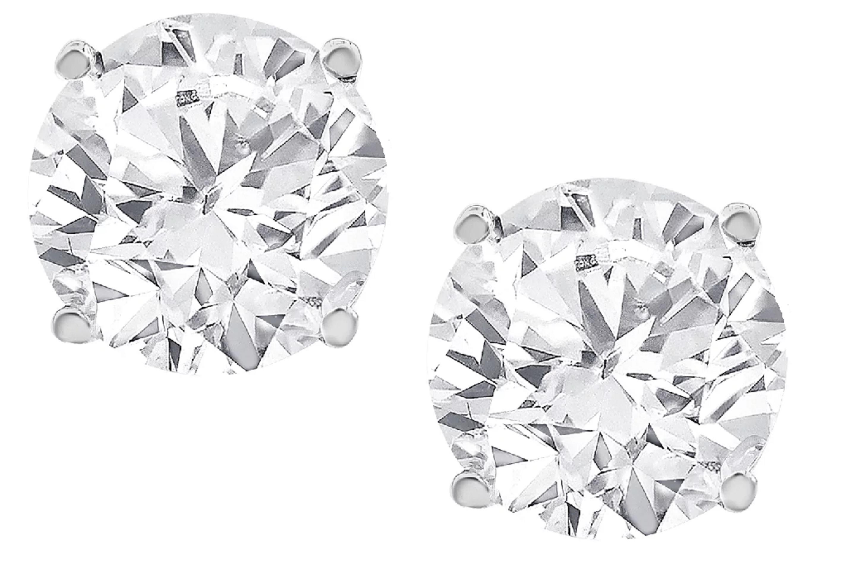 6 Karat passender runder Diamanten im Rundschliff in massivem Platin gefasst (Moderne)