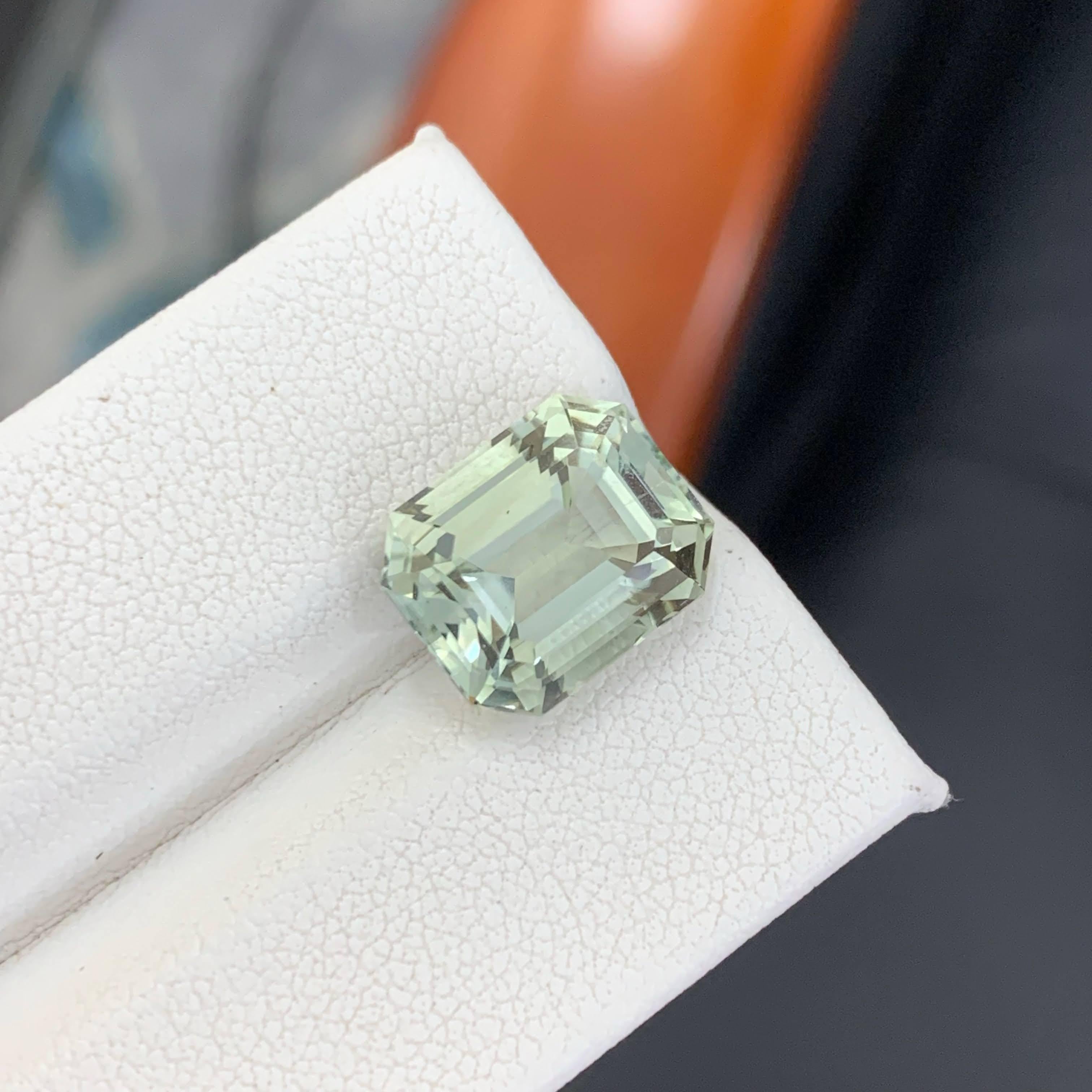 6.15 Carati Nature sciolti di ametista verdognola pietra tagliata a smeraldo Gemma africana in vendita 2