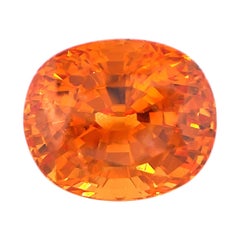 6.15 Carat Spessartite Mandarin Garnet Oval, Loose Unset Ring, Pendant Gemstone